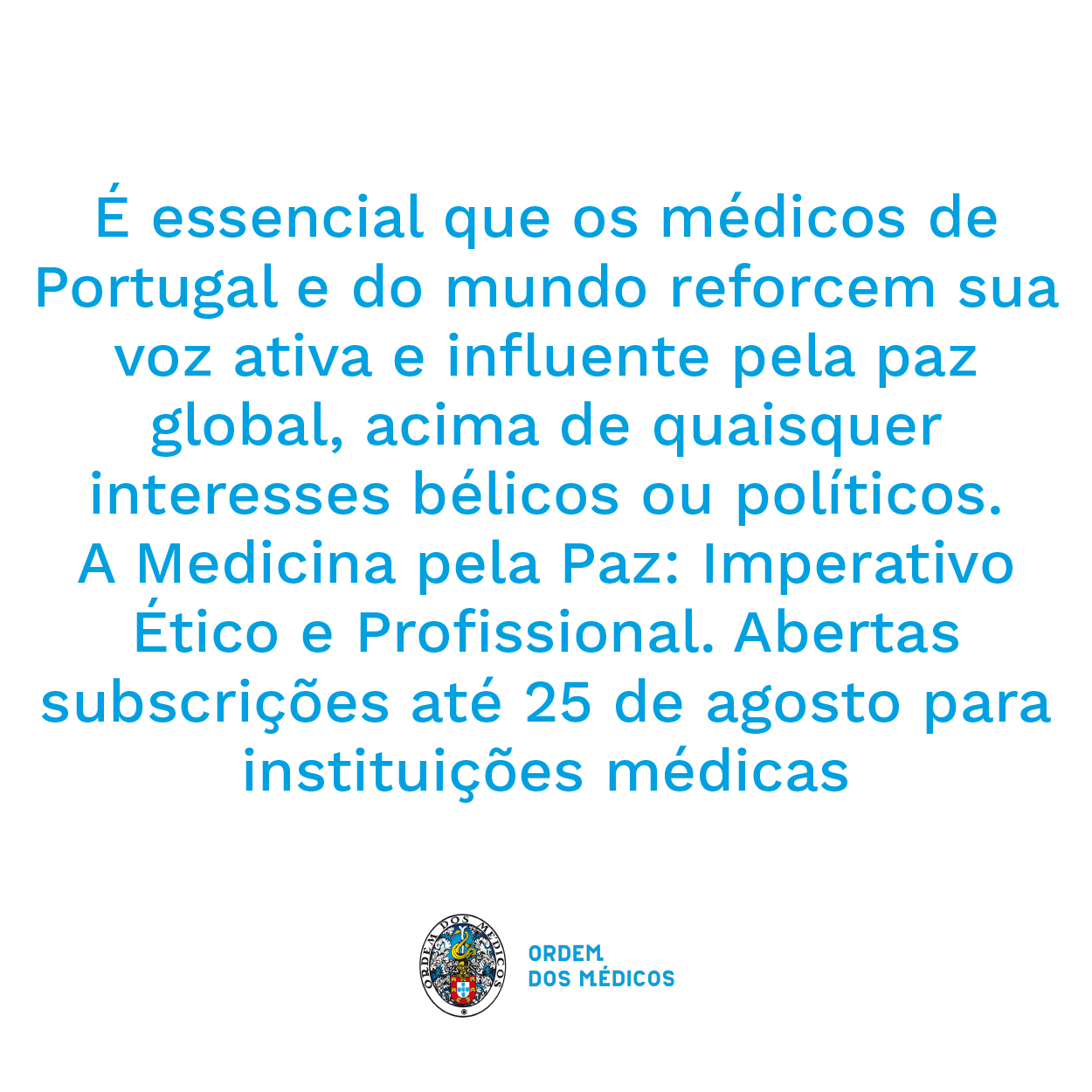 AMCP subscreve apelo internacional pela Paz promovido pela OM